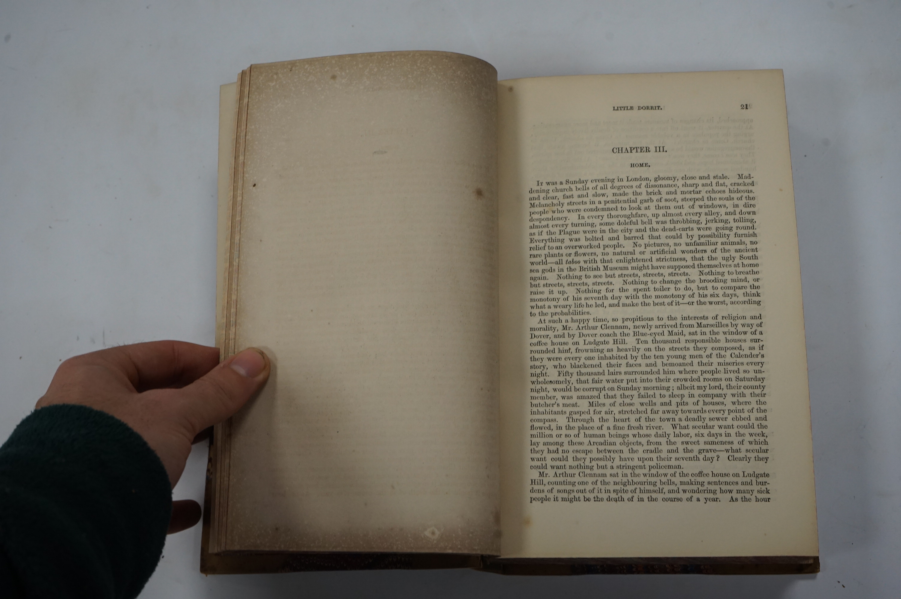 Dickens, Charles - The Mystery of Edwin Drood. First Edition. portrait (of the author), pictorial engraved and printed titles, and 12 plates (by S.L. Fildes); old calf and marbled boards, gilt decorated panelled spine wi